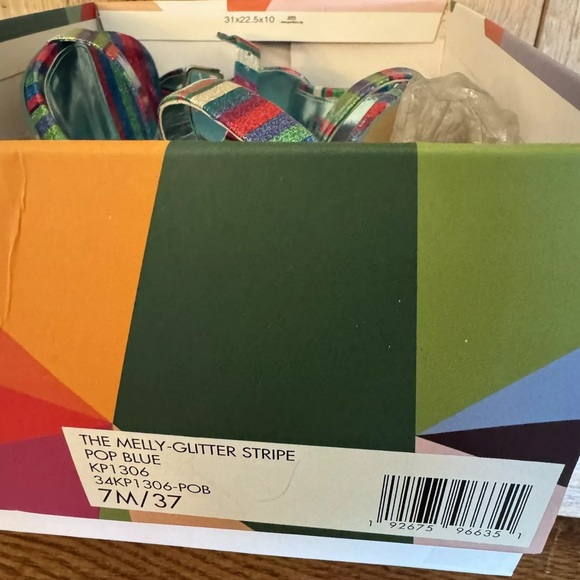 Katy Perry The Melly Glitter Stripe Pop Blue Size 7M Heel Height 3-3.9 inch - Picture 11 of 11